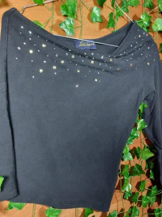 Top Luisa Spagnoli nero monospalla