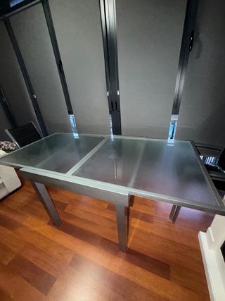 OFERTA” Mesa Terraza Aluminio/Cristal +6 Sillas