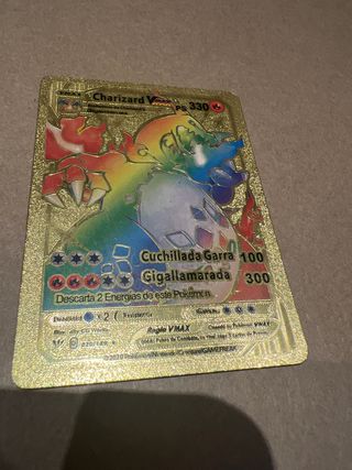 Carta Pokémon Charizard VMAX Dorada Rainbow