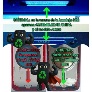 Chasis original de desmontaje para iPhone 12 Azul