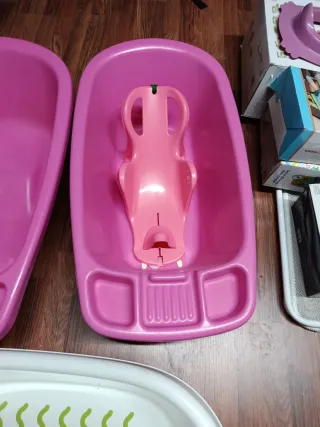 Reductor bañera bebé rosa