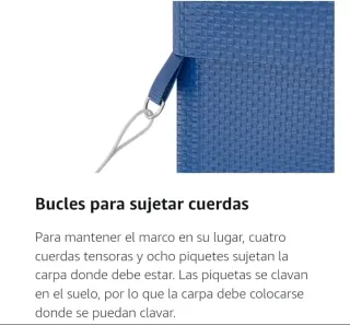 Carpa 3x3 impermeable azul, completa