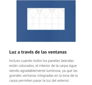 Carpa 3x3 impermeable azul, completa