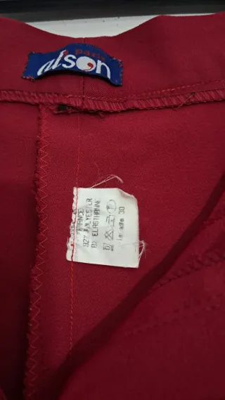 Pantalón de Pinzas de Vestir Rojo