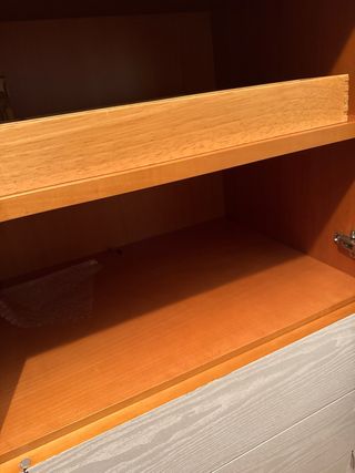 Cómoda comedor madera maciza cerezo con cristales