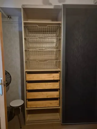 Armario 2 cuerpos cristal y metal