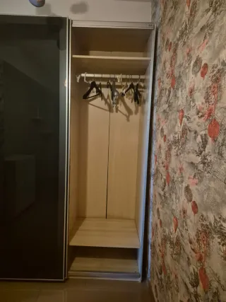 Armario 2 cuerpos cristal y metal