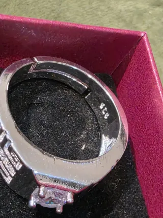 Anillo Hombre Circon Plata