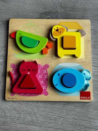 Pack 4 Puzzles Madera Goula