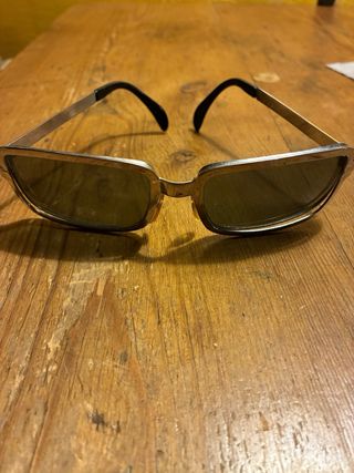 Gafas de sol vintage plateadas y marrones