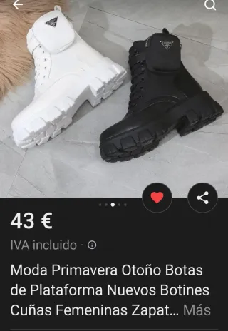 Stivali militari Prada con piattaforma