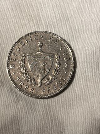 Moneda 3 Pesos Cuba Che 1990