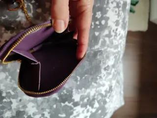 Monedero Corazón Louis Vuitton Púrpura