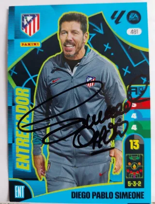 Cromos jugadores At.madrid firmados