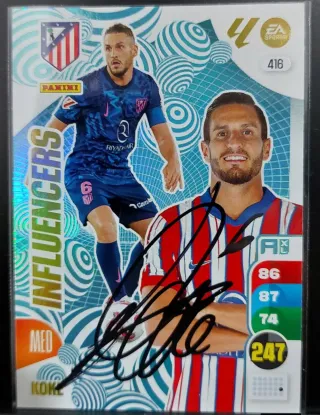 Cromos jugadores At.madrid firmados