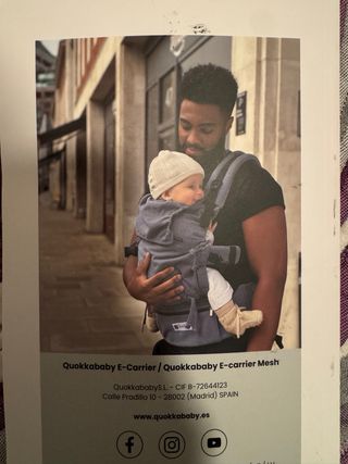 Mochila Portabebés Quokkababy E-Carrier Mesh