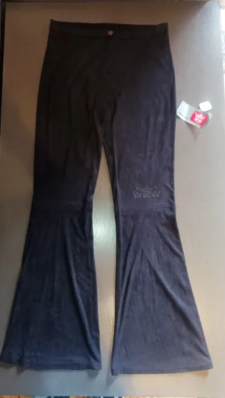 Pantalones campana Y2K negros Talla S