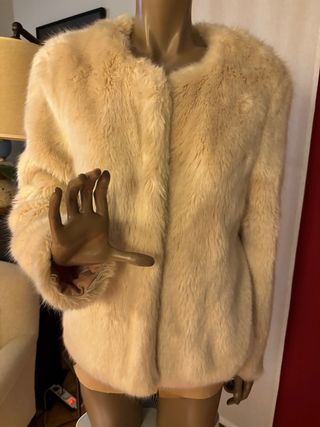 Chaquetón Piel Sintética Bershka Talla M