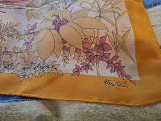 Foulard Gucci 100% Seta Made in Italy Vintage
