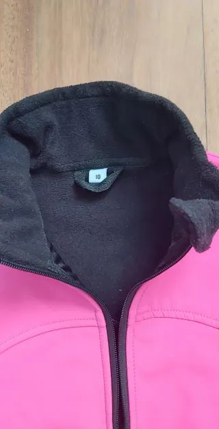 Chaqueta niña impermeable rosa 10 años 140 cm