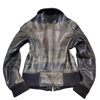 Chaqueta Biker Aviador Piel Vacuno Y2K