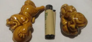 Pareja Leones Foo Cerámica