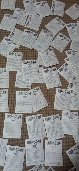 77 CROMOS FÚTBOL PANINI WORLD CUP USA 94 SIN PEGAR