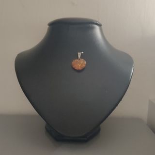 Colgante Corazón Imitación Ámbar