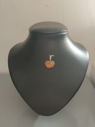 Colgante Corazón Imitación Ámbar