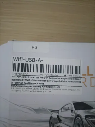 Cámara Dashcam Coche Negra