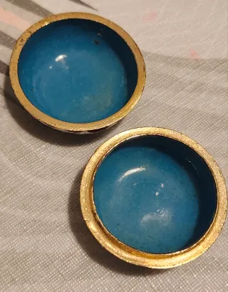 Caja joyero esmalte flores y mariposas