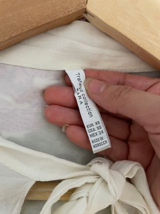 Blusa Zara volantes lazo cuello