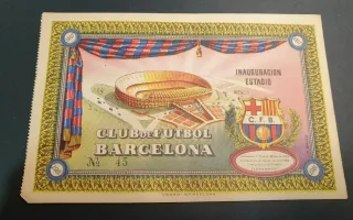 Lote 5 entradas inauguración Camp Nou 1957