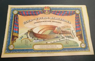 Lote 5 entradas inauguración Camp Nou 1957