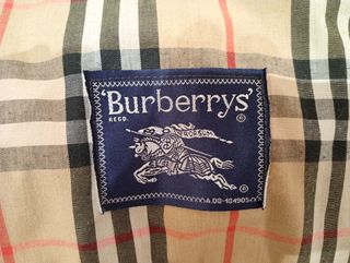 Gabardina Vintage Burberry Verde Oliva