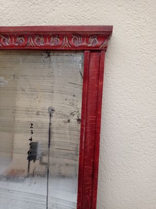 Espejo Vintage Marco Rojo