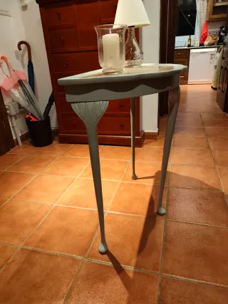 Consola vintage en madera y epoxi