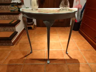 Consola vintage en madera y epoxi