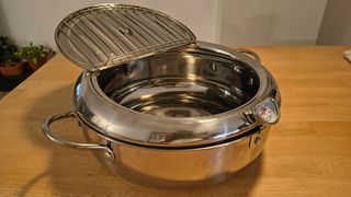 Olla Freidora Acero Inoxidable con Termómetro