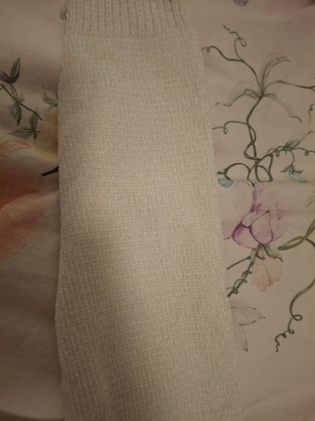 Jersey Mango cuello alto blanco T 7/8 años