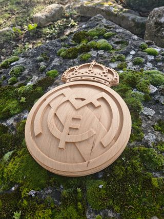 Escudo de Futbol del Real Madrid en Madera