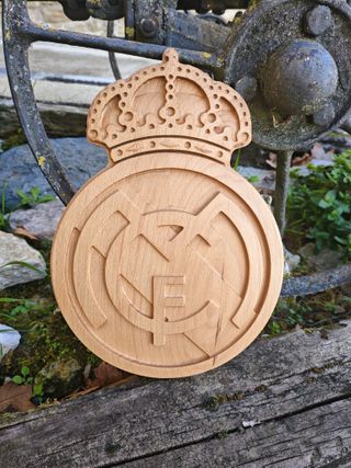 Escudo de Futbol del Real Madrid en Madera