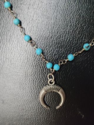 Collar gargantilla colgante de luna estilo navajo