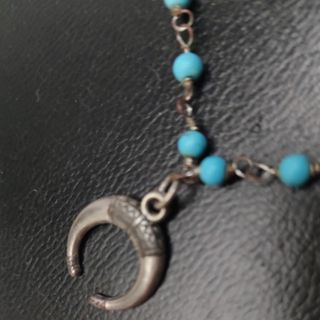 Collar gargantilla colgante de luna estilo navajo