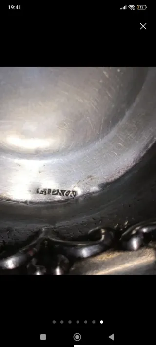 Bandeja ovalada de alpaca con uvas