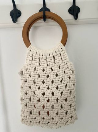 Bolso Macramé Beige Hecho a Mano