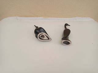 2 Figuras Cerámicas Decorativas Pájaros