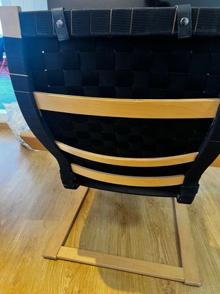 Sillón Ikea Negro y Madera