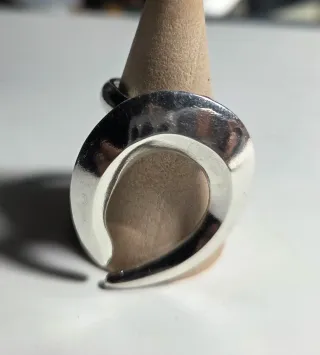 Anillo Plata Ajustable Diseño Moderno