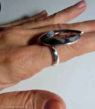 Anillo Plata Ajustable Diseño Moderno